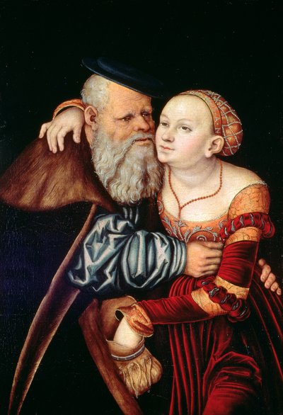 The Old Lover by Lucas Cranach the Elder